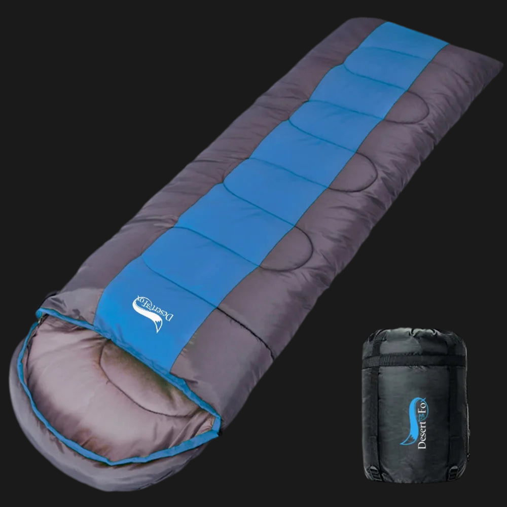 4 SEASON Camping,Backpacking,hiking Desert&Fox Lightweight Warm & Cold sleeping bag