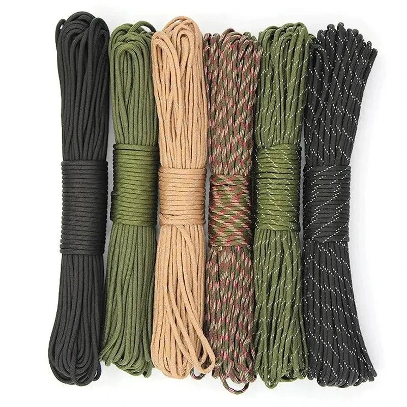 100FT Military Paracord 7 Strand 4mm Camping Accessories Outdoor Survival DIY Bracelet Rope Hiking Clothesline