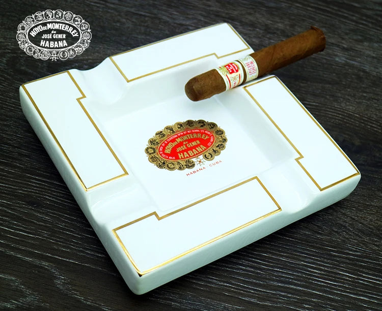 Cigar Ashtray Large Ceramic 4 Slot Tray